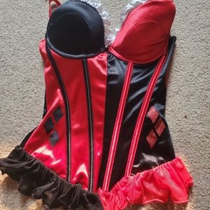 Hot Topic Harley Quinn corset